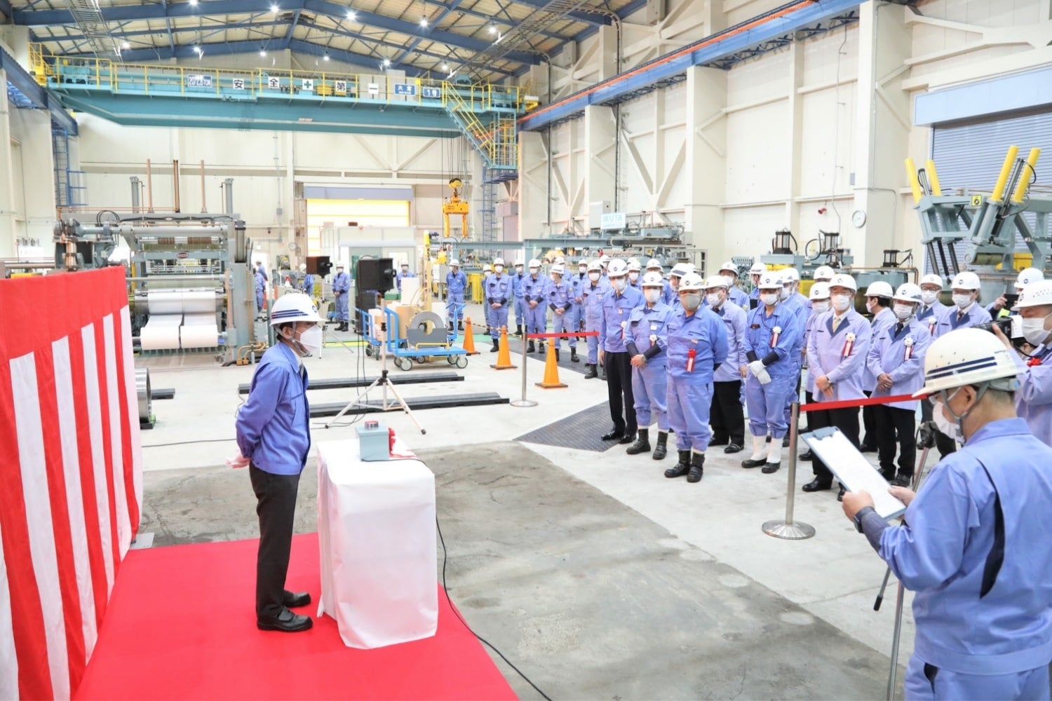 ※1　竣工式（圧延機始動時）