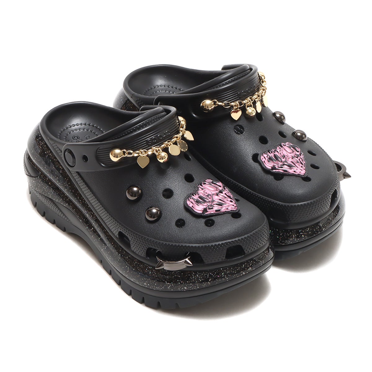 クロックス メガクラッシュクロッグ atmos pink ファッションアイコニックなcrocs “MEGA CRUSH”からatmos pink