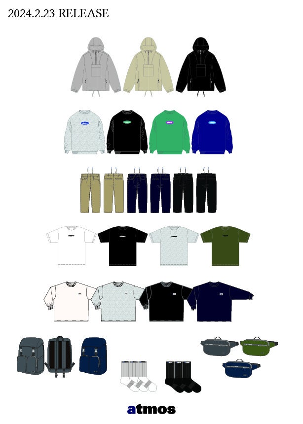 atmosアパレルライン「2024 Spring/Summer Collection」が完成