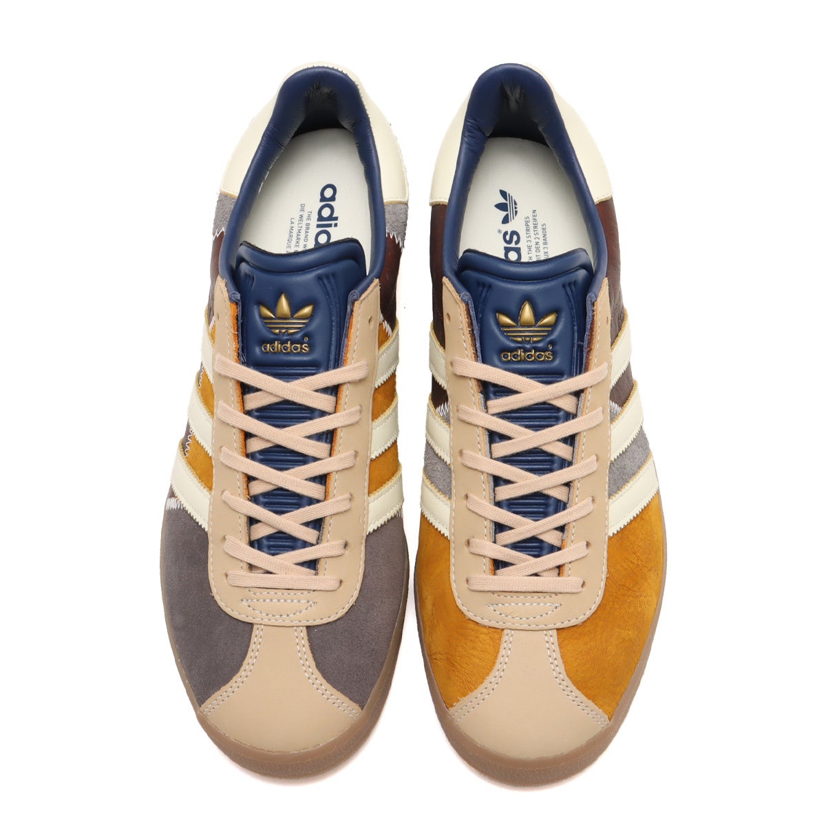 adidas GAZELLE 85 atmos 別注モデル スニーカー adidas Originalのatmos最旬別注が登場“継ぎ接ぎ”をデザインに