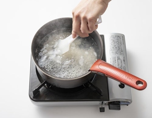 おコメは茹でて使います