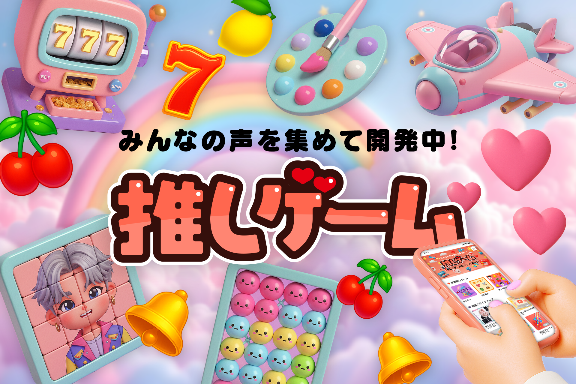 推しで自作ゲーム！無料公開、友達と即シェア！