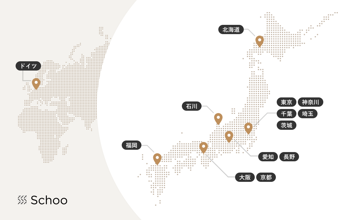 △スクーメンバーの居住地域一覧