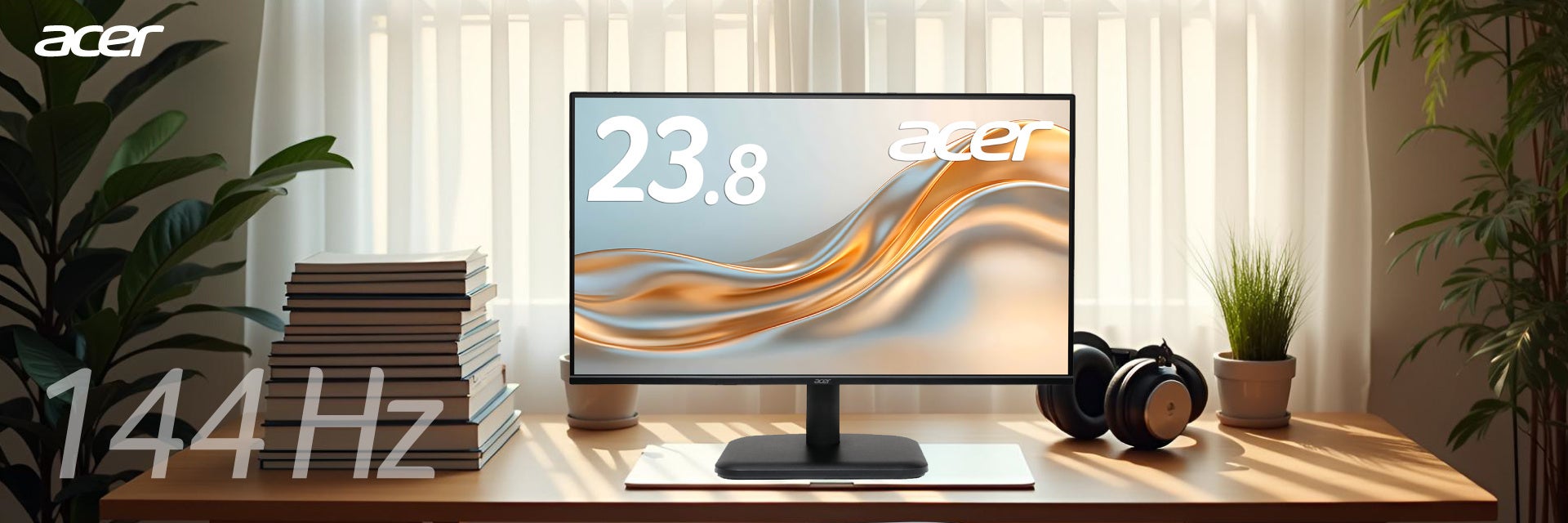 いつもの作業が、もっとなめらかに。Acerモニター、144Hzへ進化。FHD