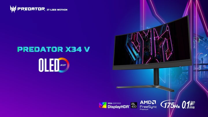 Acer X34 Predator 湾曲型ゲーミングモニター(スタンドなし) 640-938-