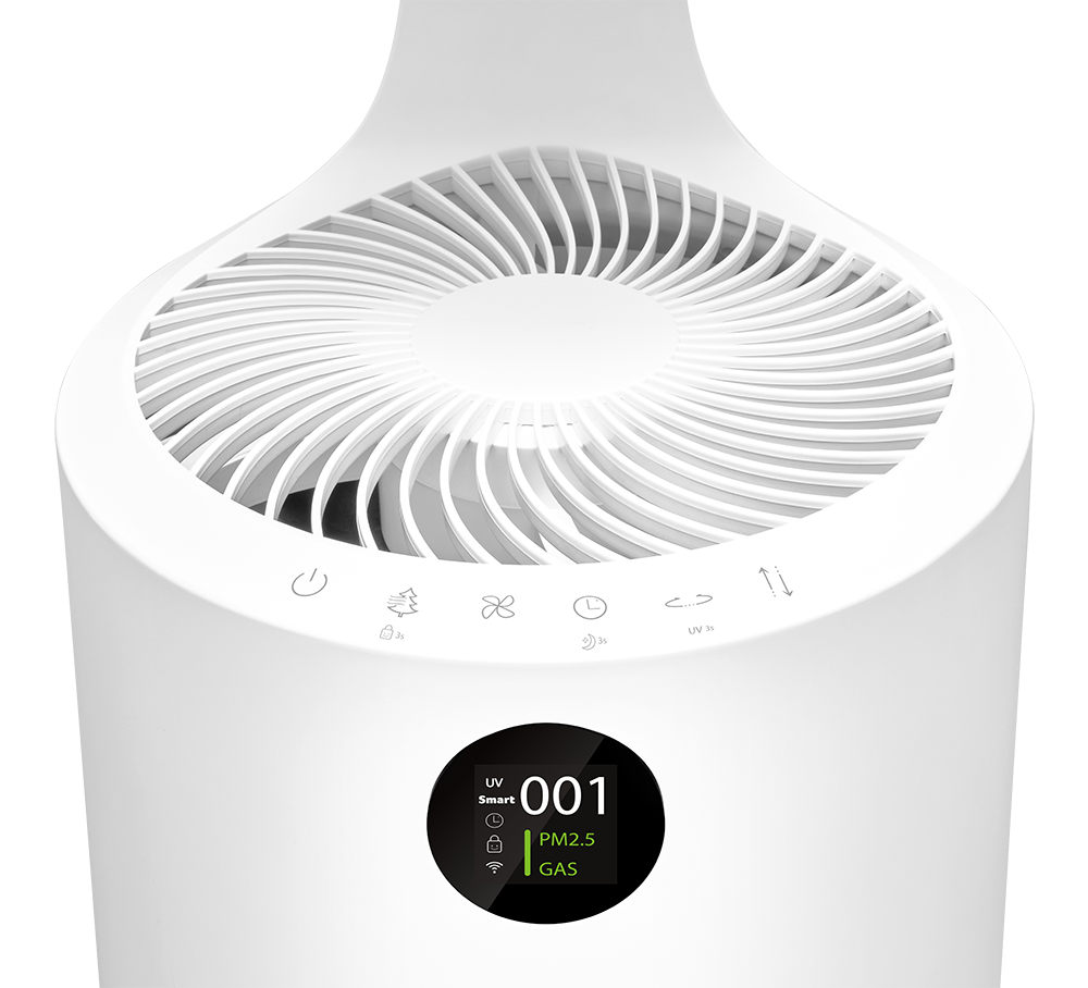 細菌やウイルスに強いUVC LED採用！サーキュレーター付き空気清浄機