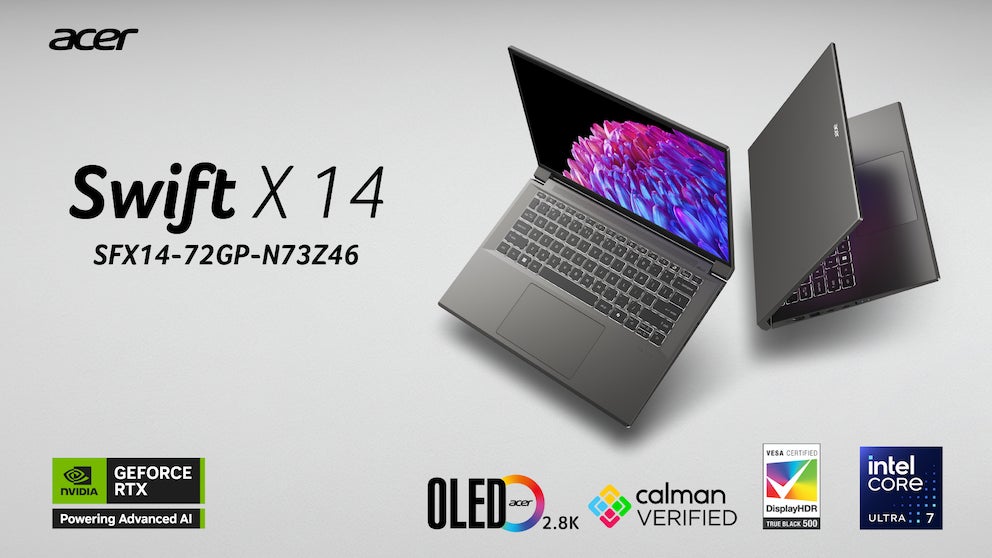 NVIDIA® Studio対応、クリエイター向け軽量AIノートパソコン 「Swift X NVIDIA® Studio対応、クリエイター向け軽量AIノートパソコン 「Swift X