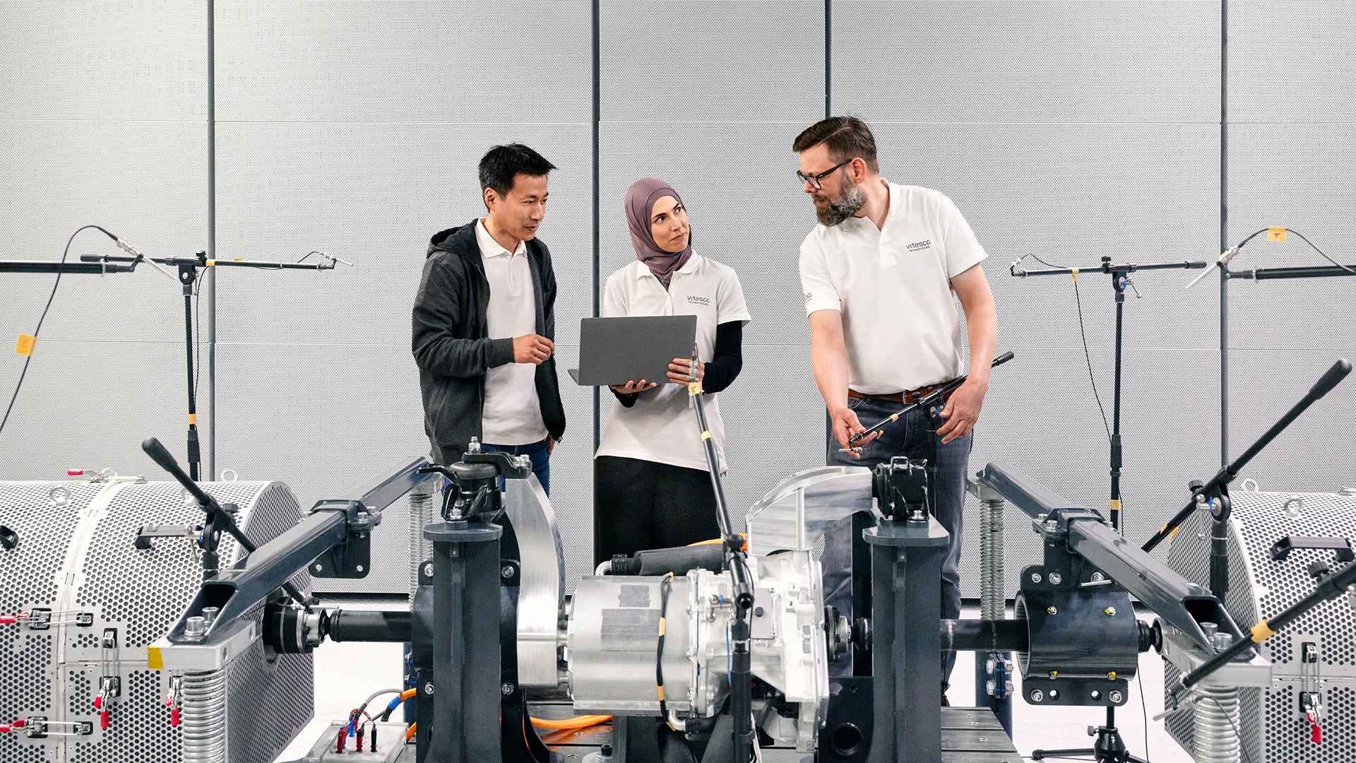 ベルリンのNVHテストベンチ© Vitesco Technologies GmbH (exclusive rights)