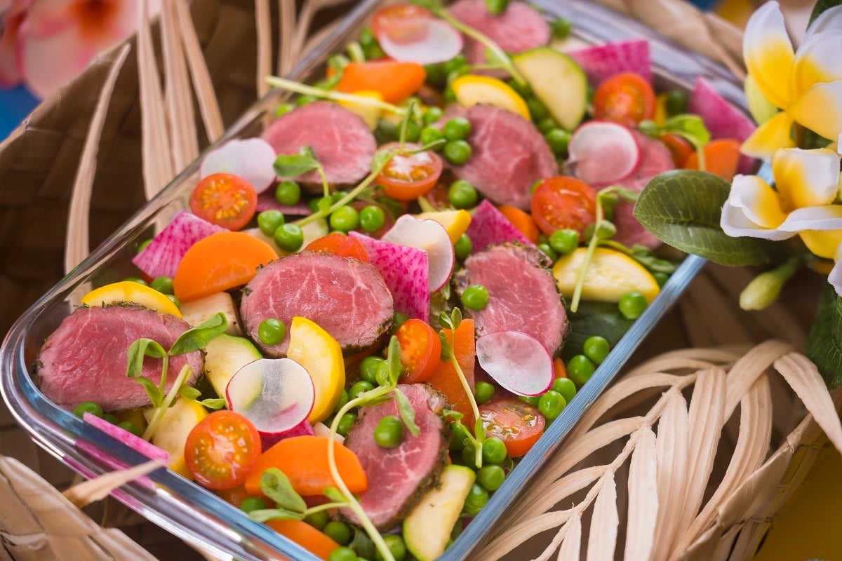 ミント風味のニュージーランドラムとグリーンピースのサラダイメージ