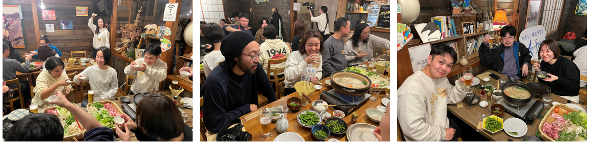 みんなでラム火鍋を囲んで乾杯！お疲れ様でした！