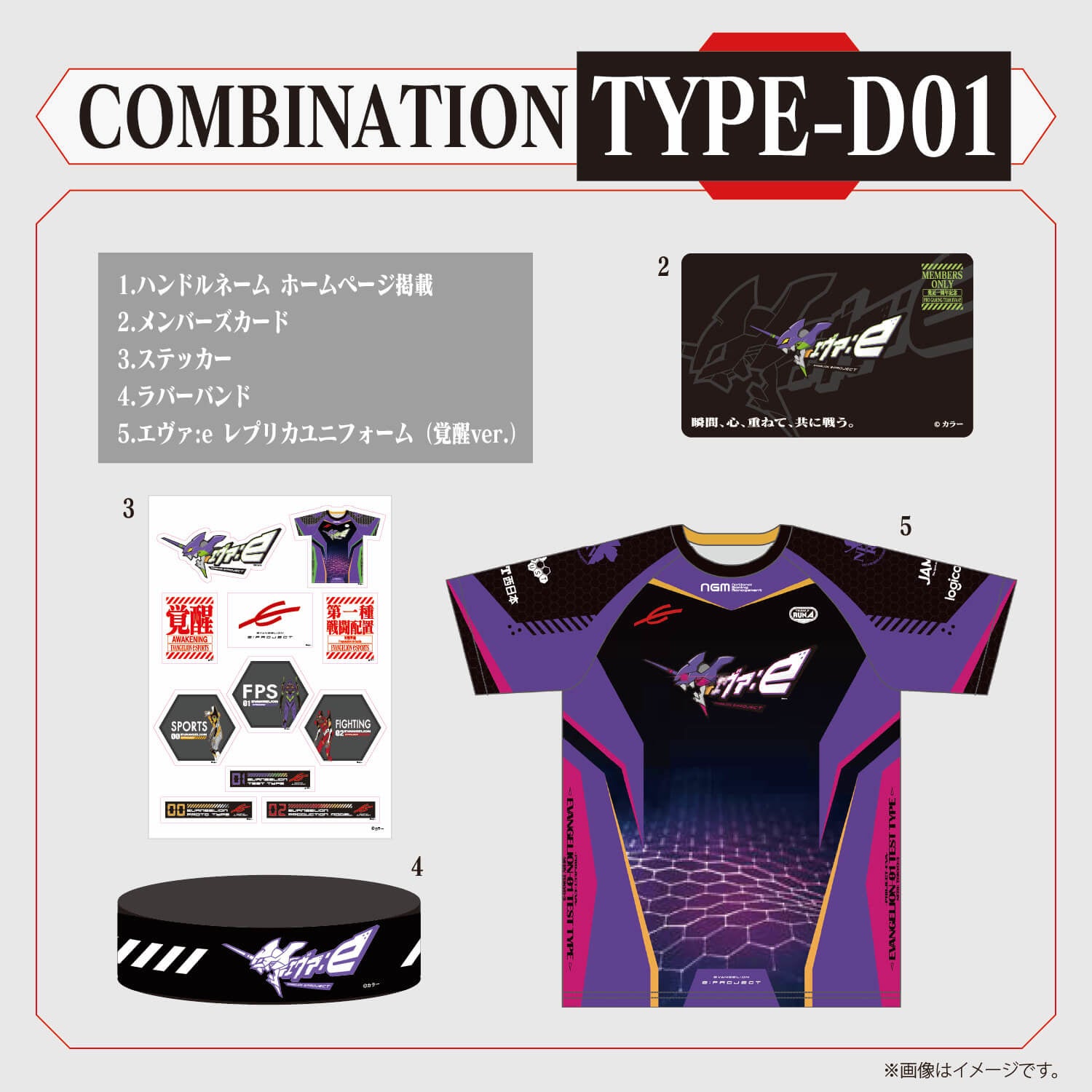 ■TYPE-D01　TYPE-Aのグッズに加え、覚醒版のユニフォームが付属したプラン　価格：13,500円（税込）