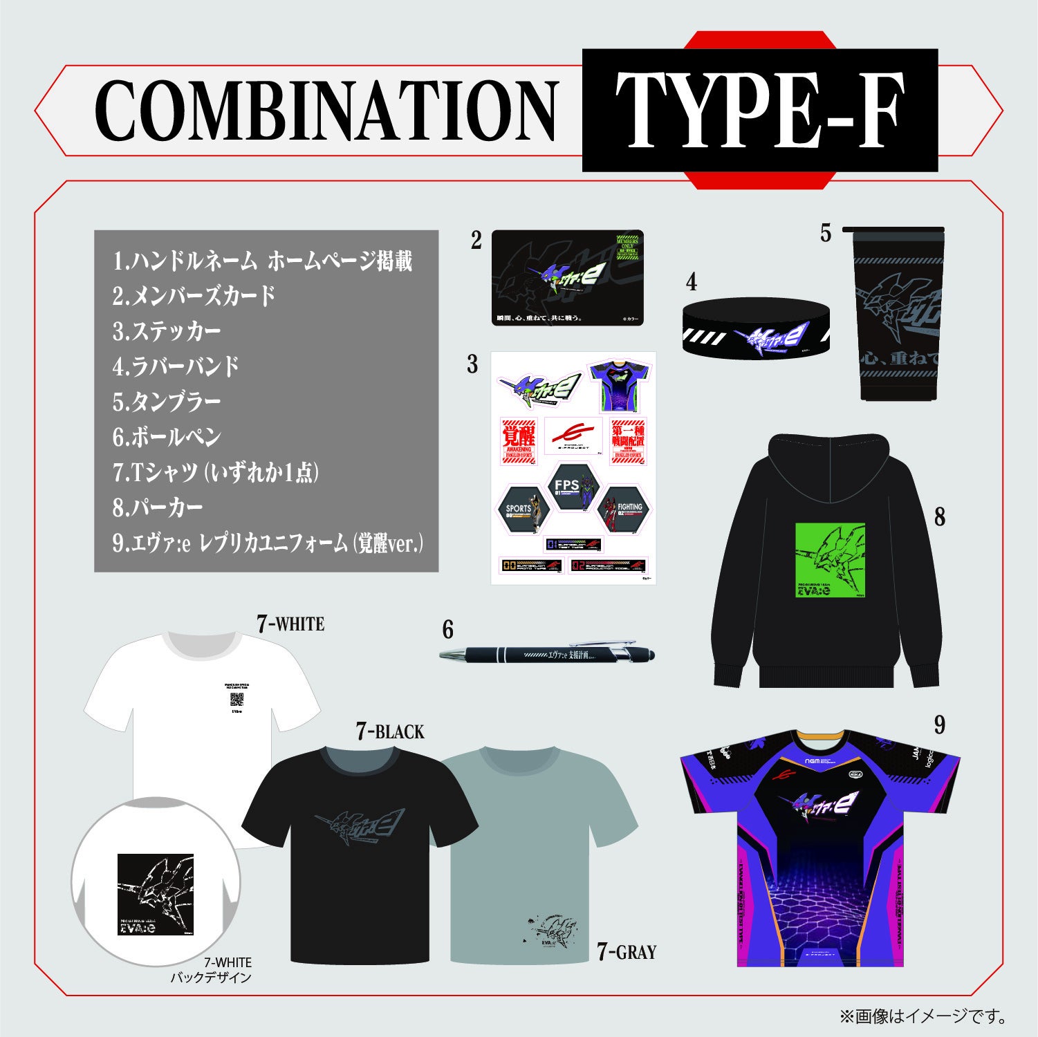 ■TYPE-F　エヴァ：e支援計画の全てのグッズが手に入るコンプリートプラン　価格：27,500円（税込）