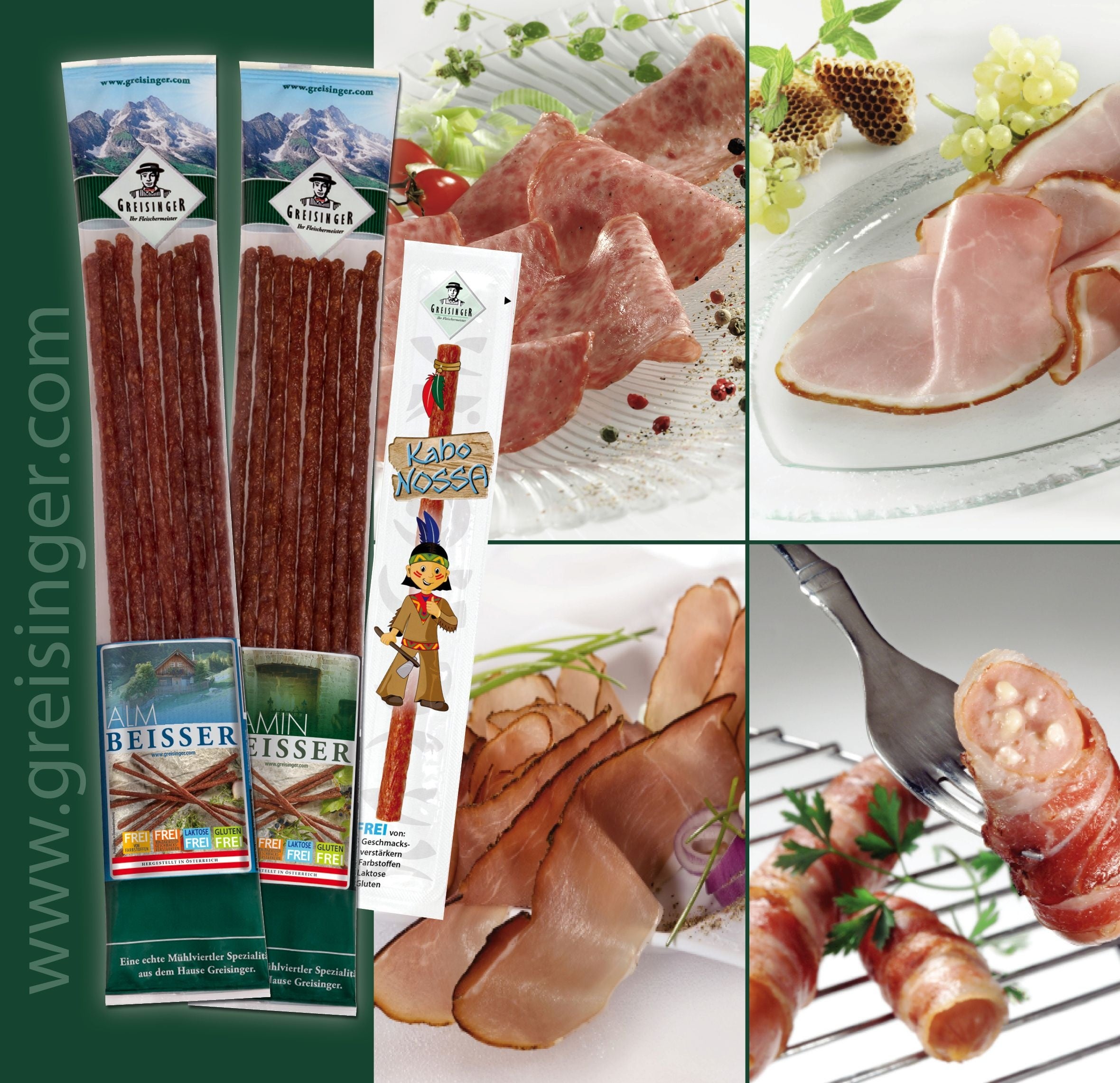 グライジンガー社の加工食肉製品 ©Greisinger