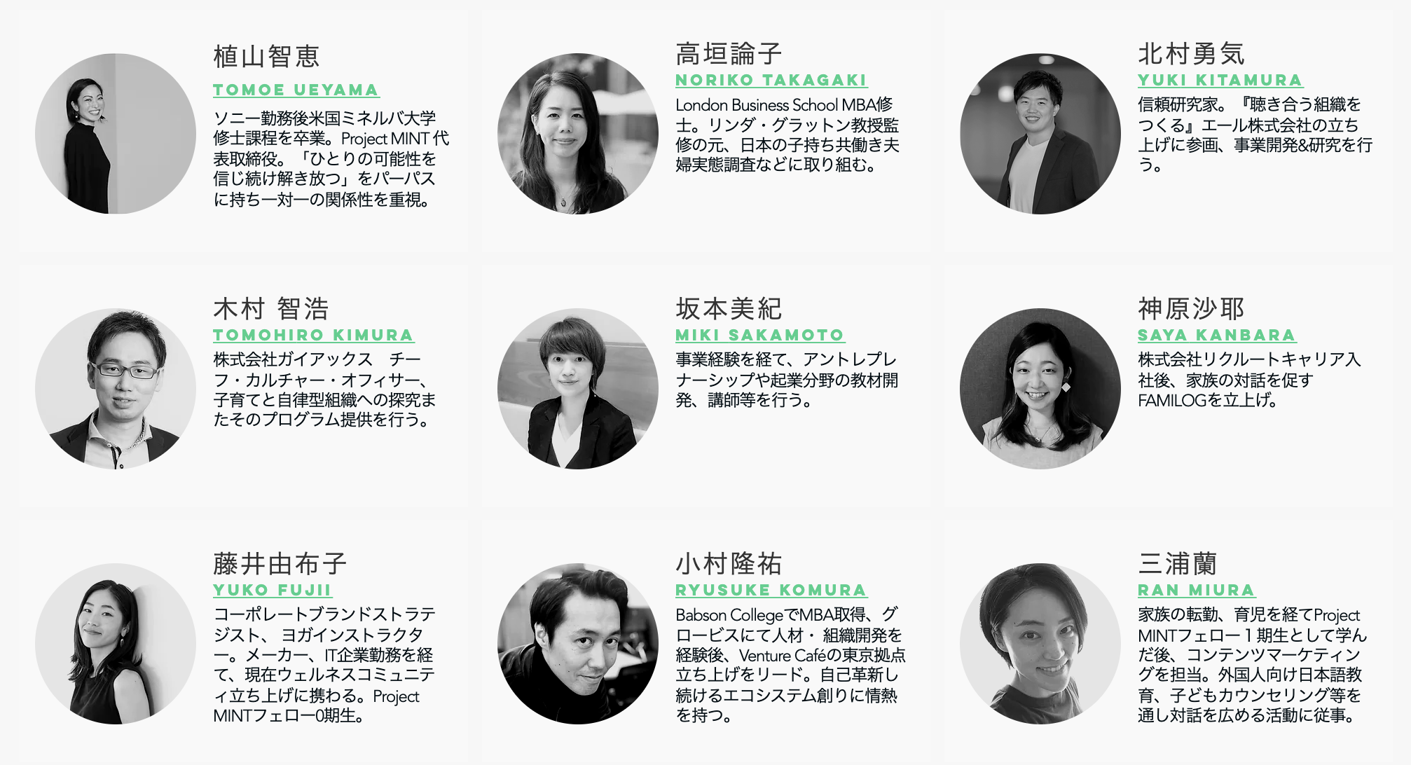 Project MINTファシリテーター・メンター陣