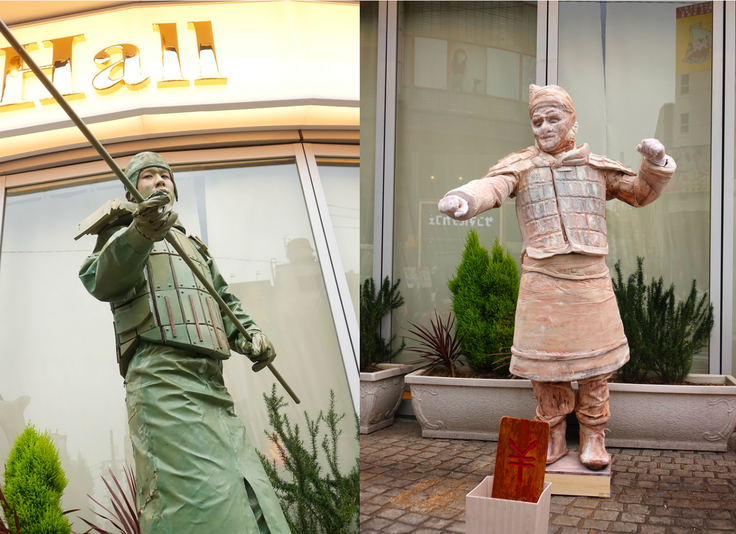 オリジナルスタチュー第2弾「兵馬俑1号（右）・2号（左）」