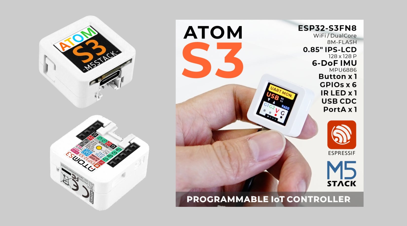 人気のM5Stack社小型開発モジュールATOMシリーズにIPS液晶搭載の 人気のM5Stack社小型開発モジュールATOMシリーズにIPS液晶搭載の