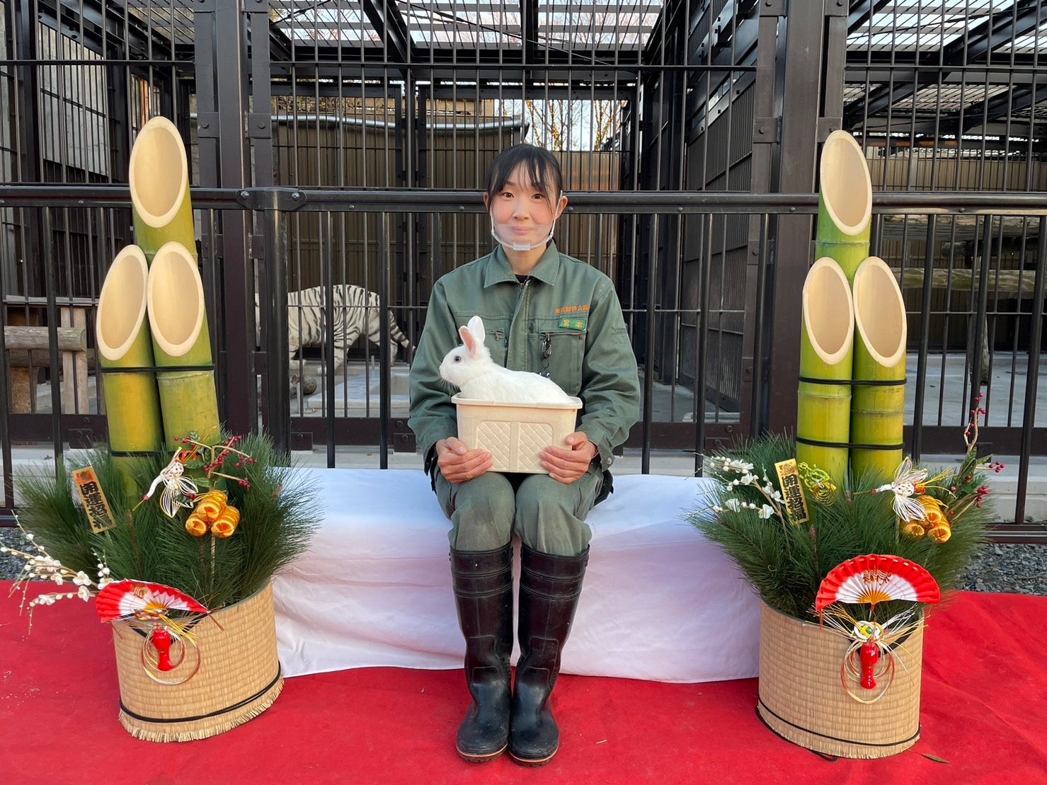 △うさぎとふれあい記念撮影（イメージ）