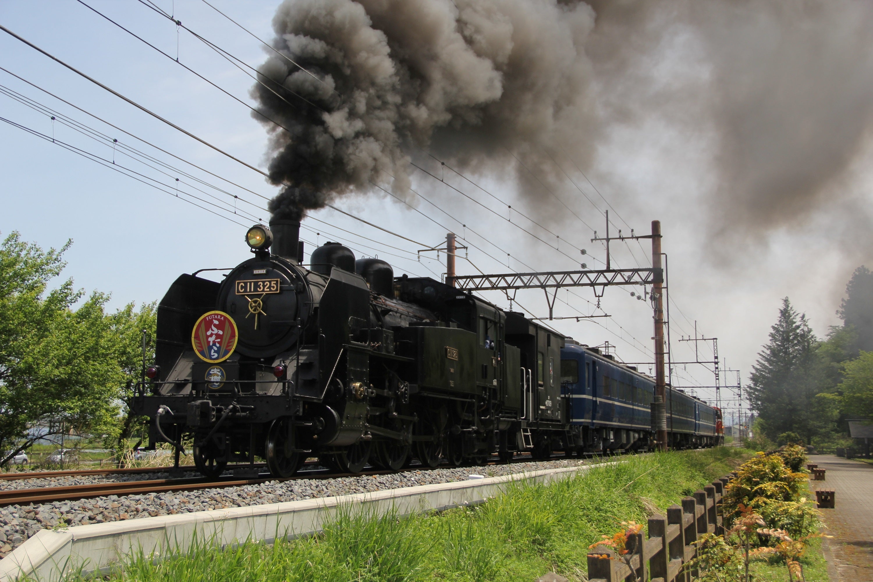 東武日光へ向けて走るＳＬ大樹ふたら