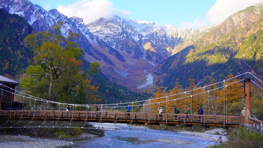 上高地　河童橋　秋