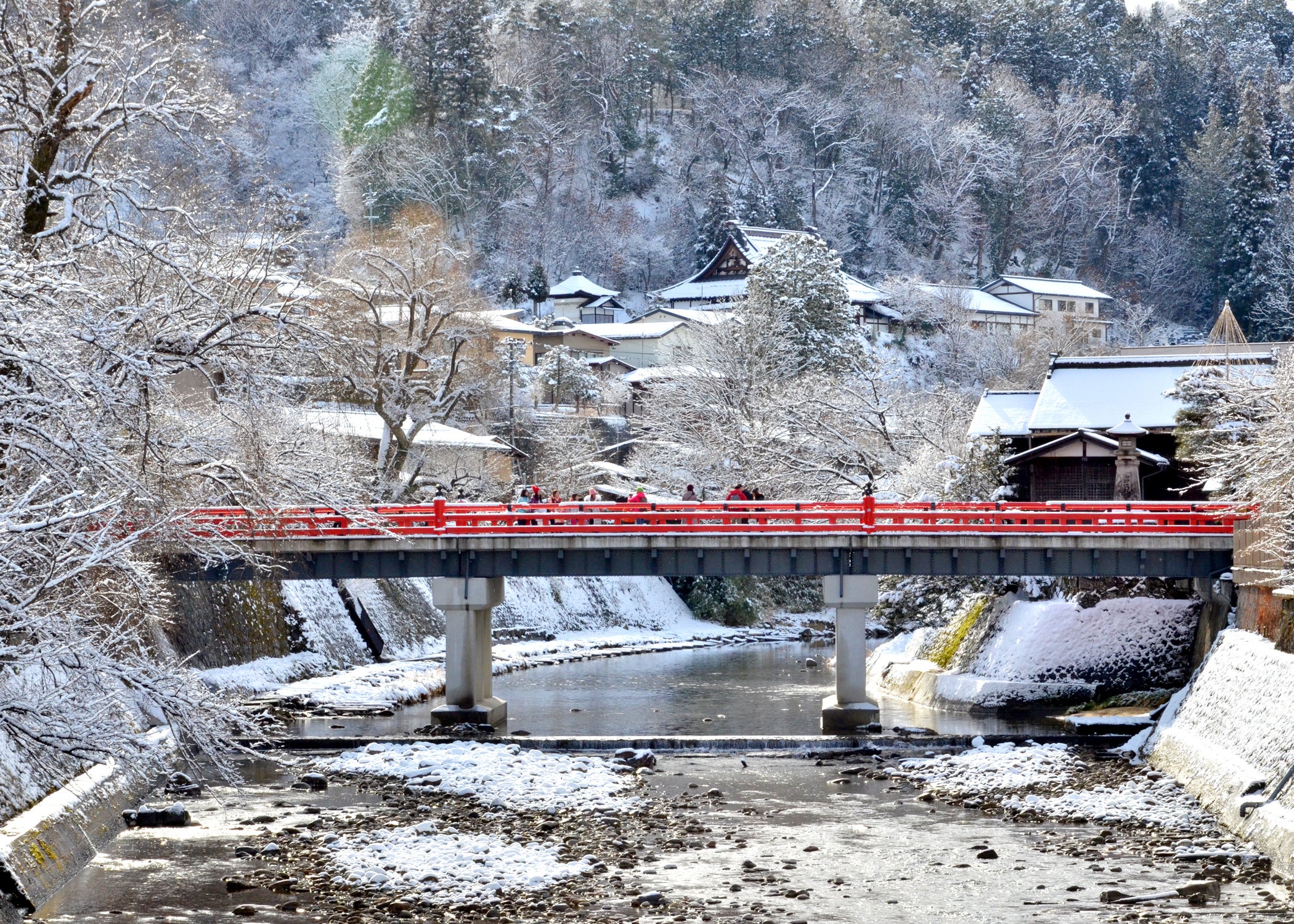 冬の飛騨高山（中橋）