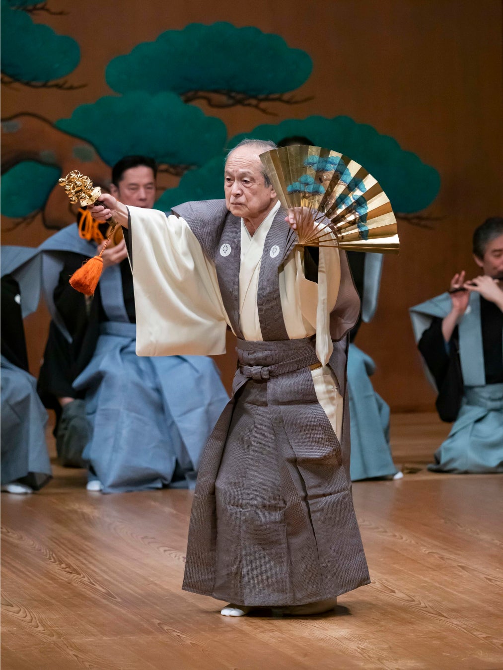 「野村万作 米寿記念狂言の会〈秋公演〉第二日目(裃による『三番叟 神楽式』)」 撮影:政川慎治