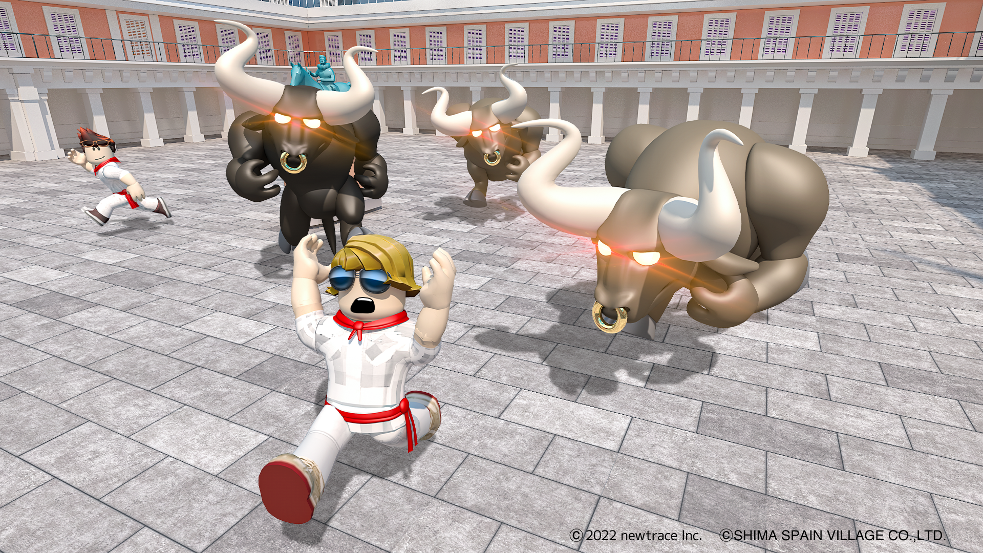トマトを駆使して牛から逃げ切るゲーム「Running of the bulls」を楽しもう
