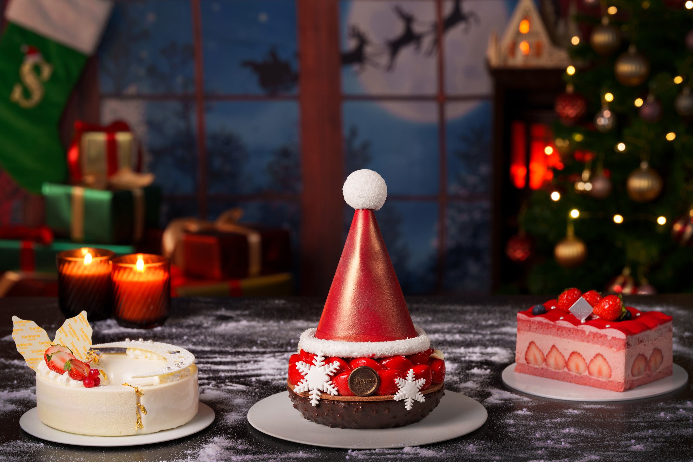 笑顔が集うクリスマステーブルへ、サンタクロースからの贈り物オリジナルクリスマスケーキ3種類を発売【ウェスティンホテル仙台】