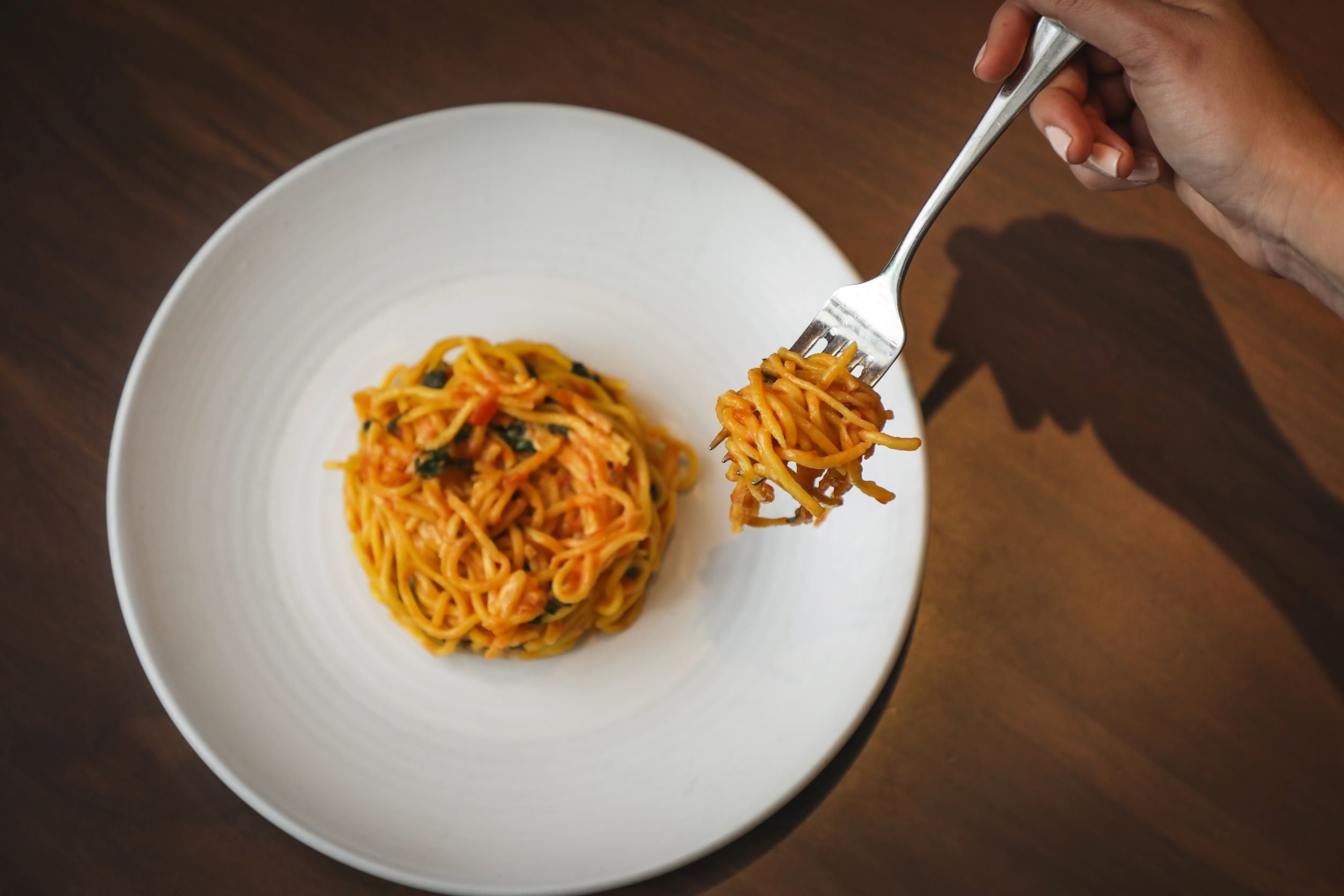 人気No.1メニュー トマトバジルスパゲッティ