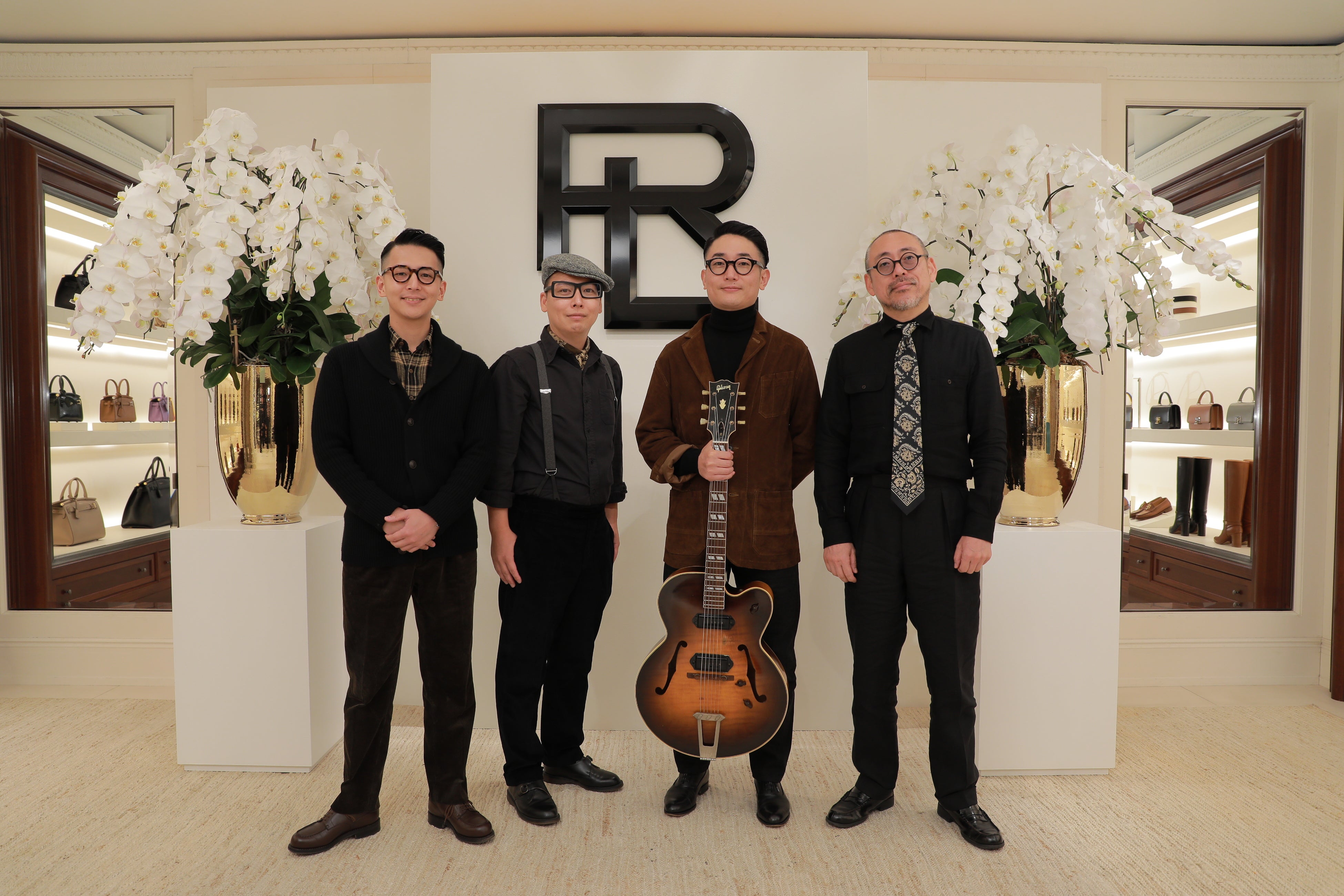 ジャズ生演奏を披露した浅葉裕文カルテット（左から）たきざわあつきさん、武田将さん、浅葉裕文さん、矢野伸行さん