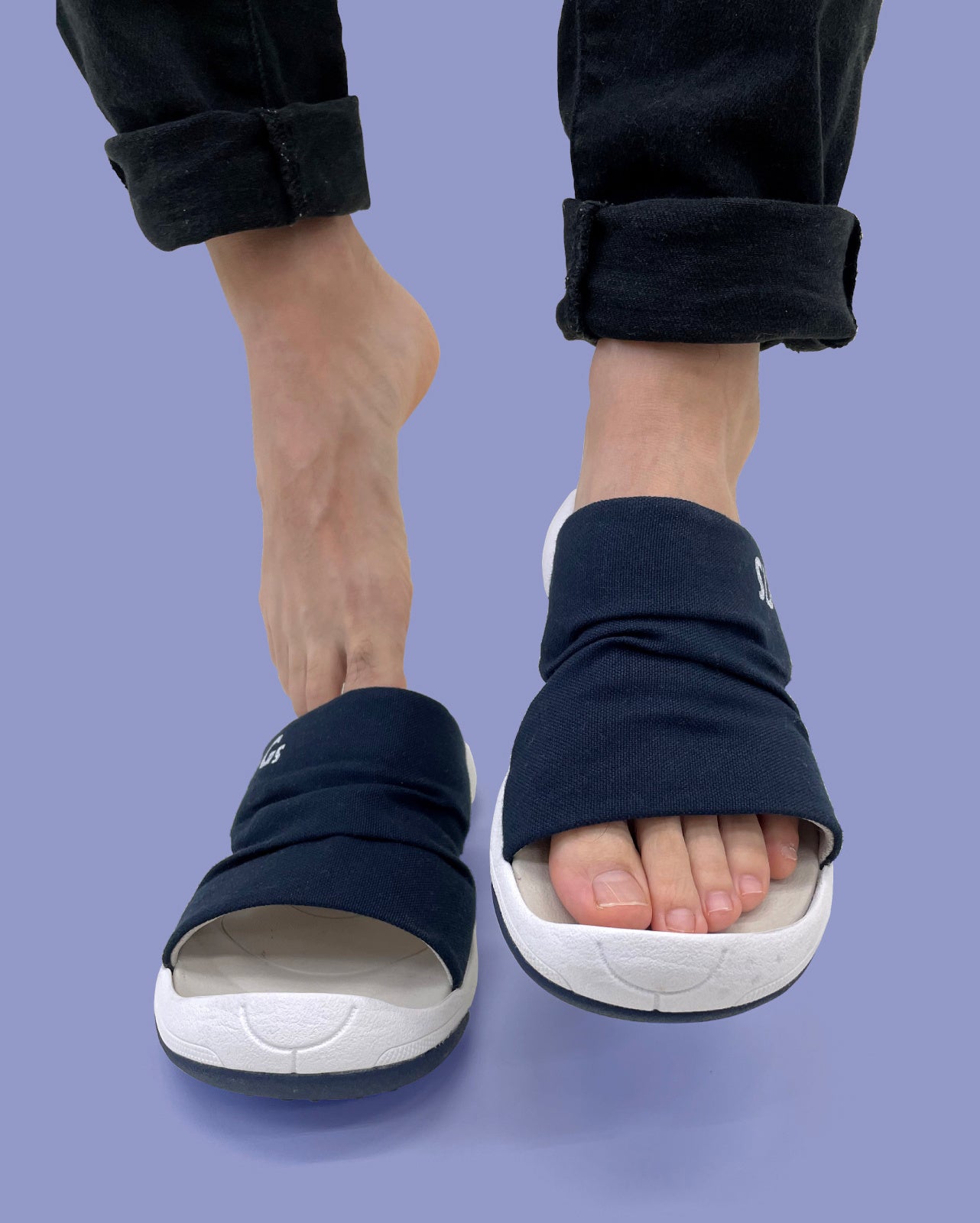 プリーツサンダル セレソ（ネイビー）