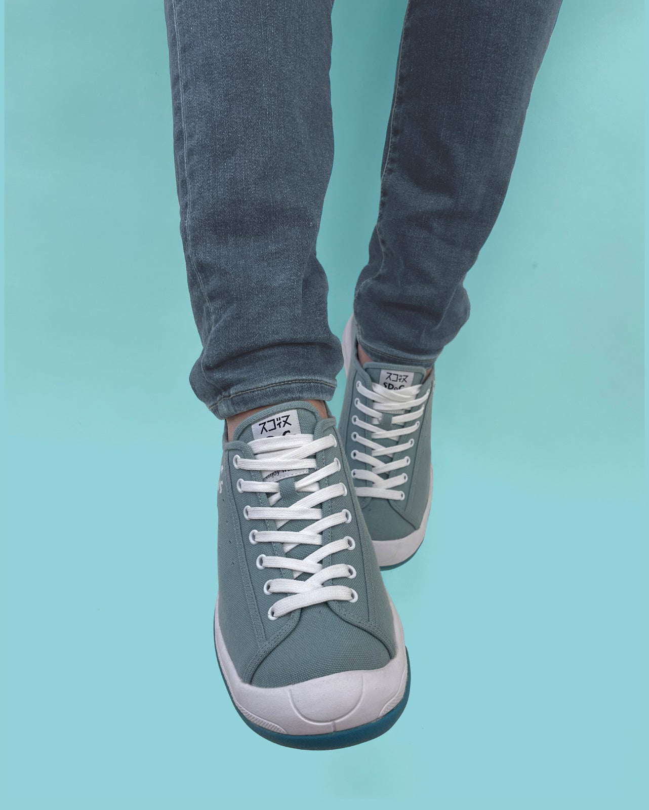 レースアップスニーカー ロック（ライトブルー）