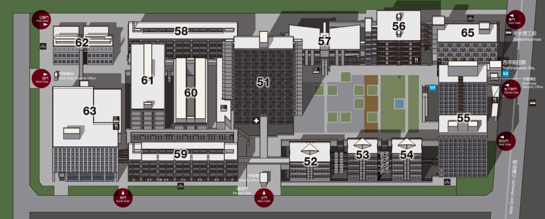※2023年7月現在の西早稲田キャンパス