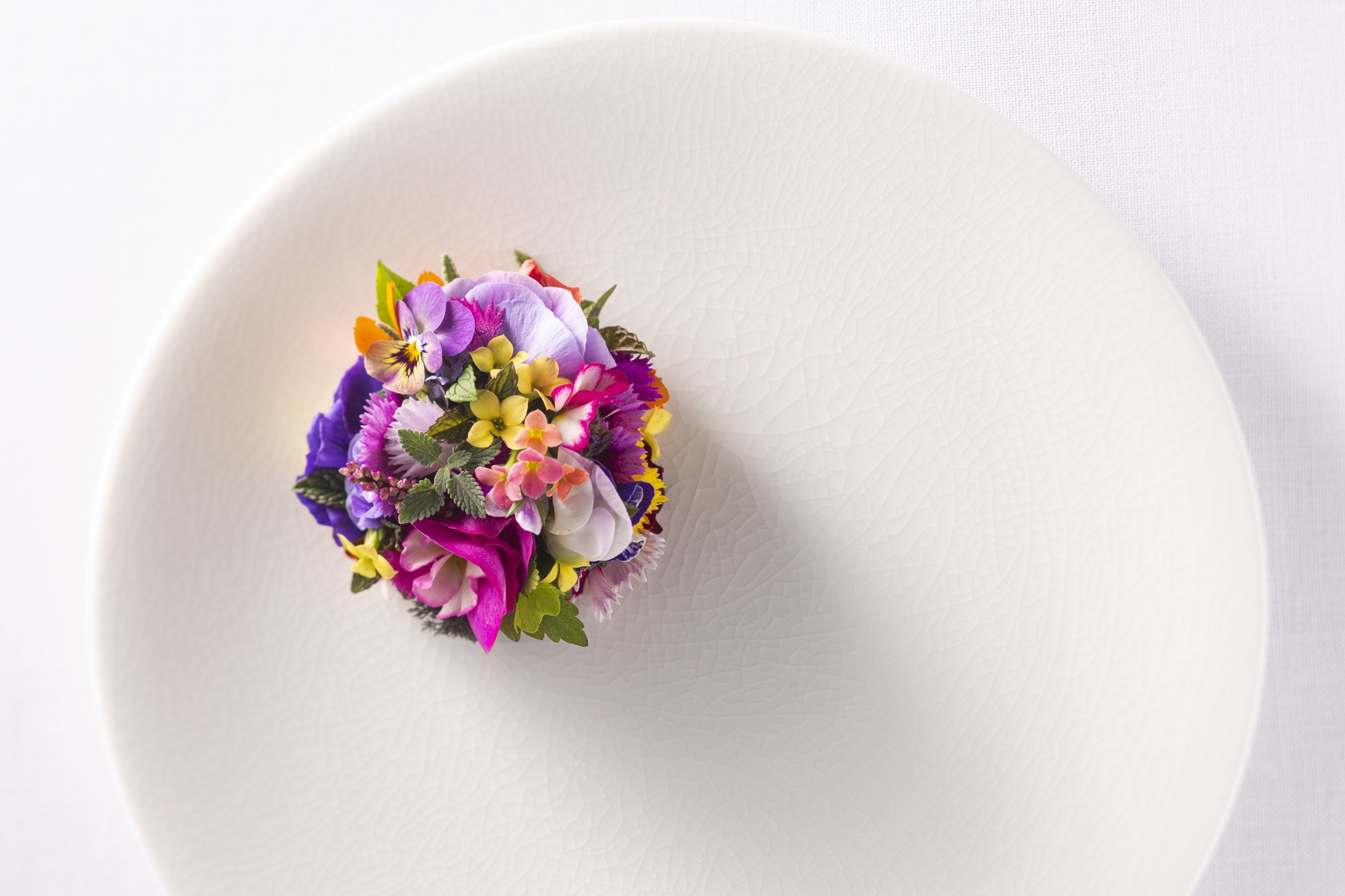  「日本の里山の恵～花のタルト」