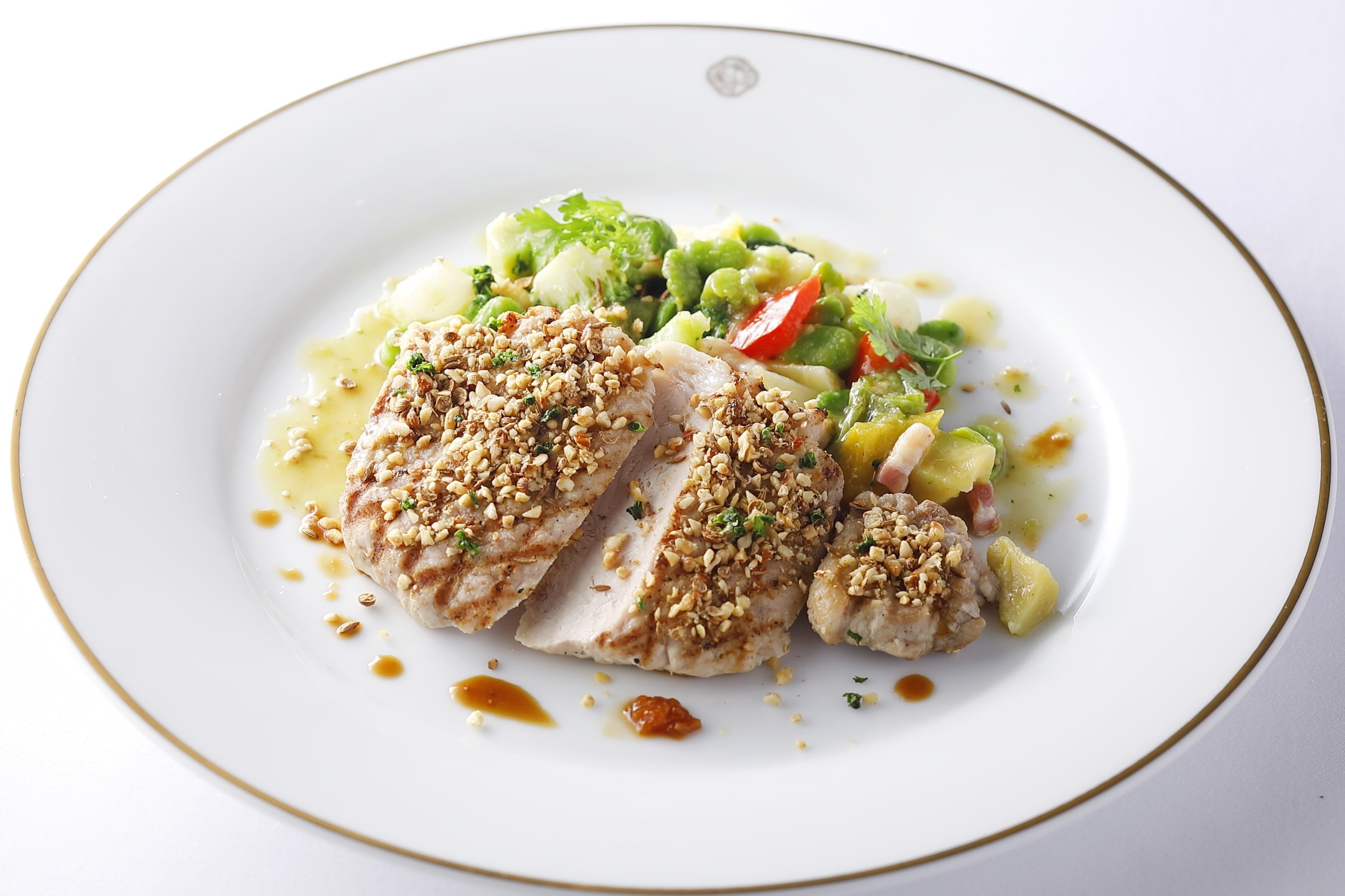 『福岡県産“糸島豚”ロース肉のグリエ デュカのスパイス風味』