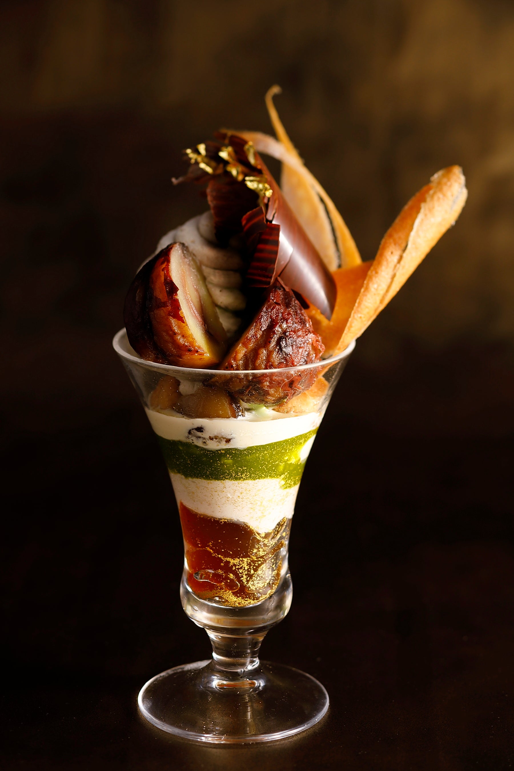 京都府京丹波町産 丹波農園 “丹波栗”と日本茶の和風パフェ