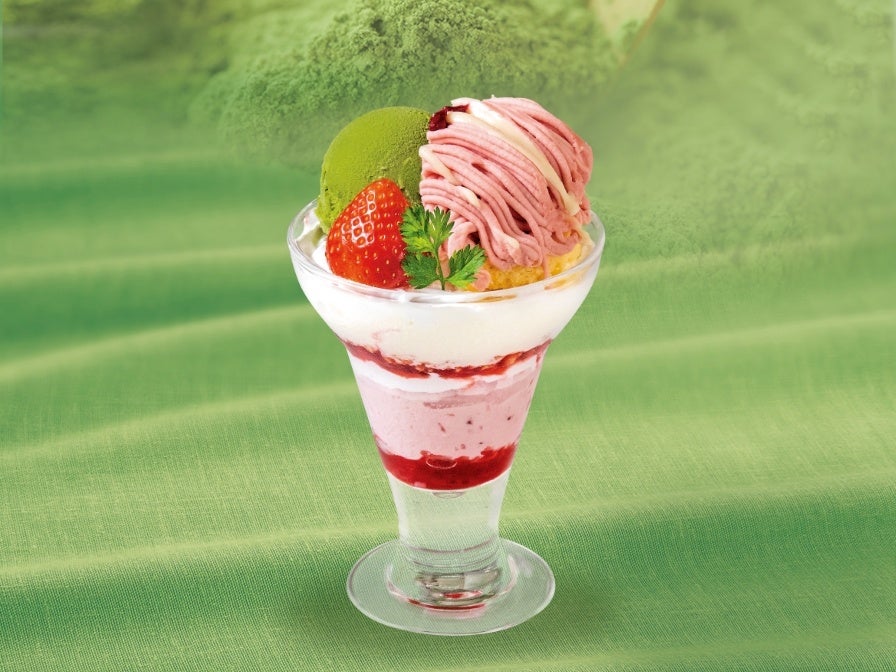 苺と抹茶のWアイス＆苺モンブラン(税込769円)