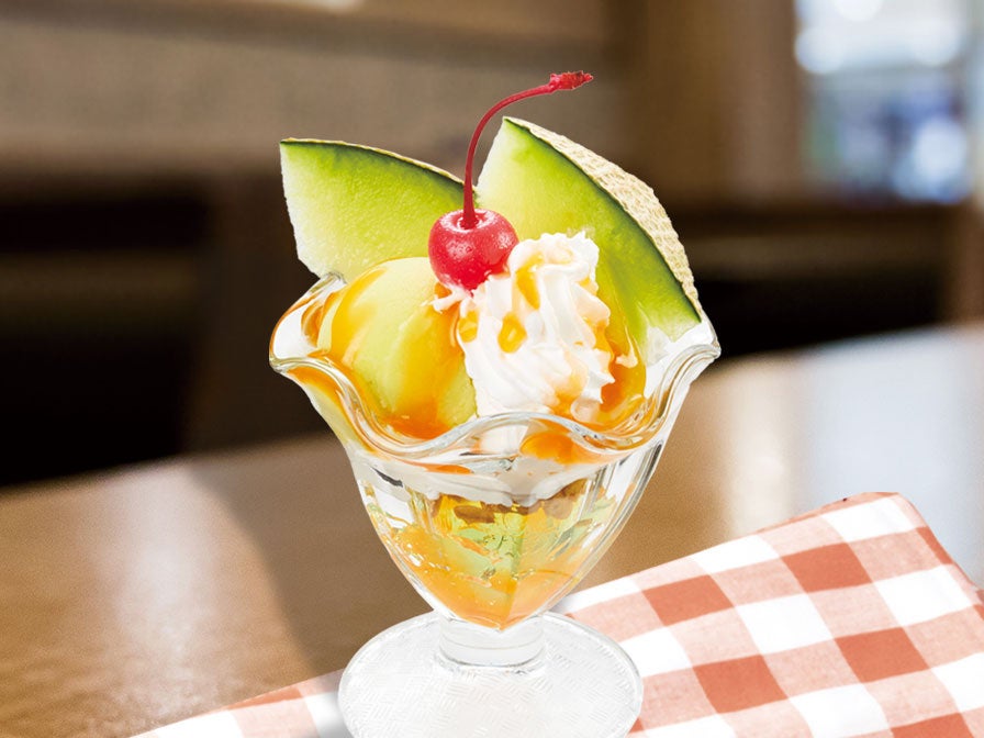 フレッシュ国産メロンのミニパフェ