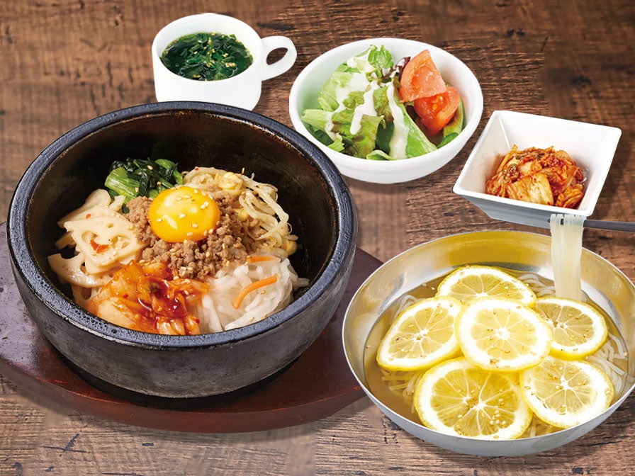 石焼ビビンバ＆レモン冷麺(税込1,078円)