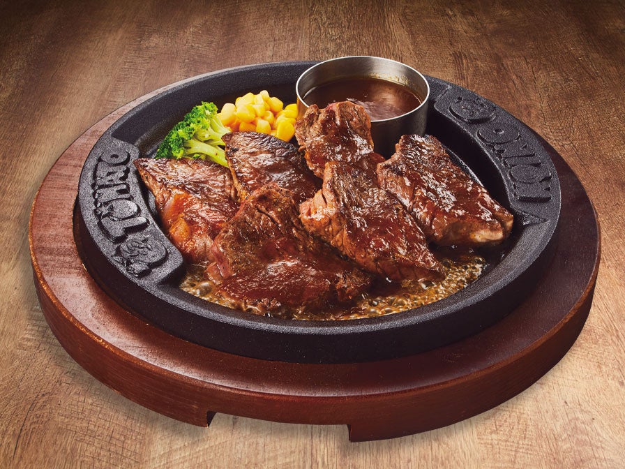 【オニオンソース】“ブラックアンガス牛”熟成肩ロースステーキ(約120g：税込1,539円／約160g：税込1,869円／約240g：税込2,309円)