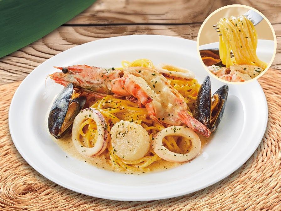 たっぷり魚介のクリームパスタ(税込1,429円)