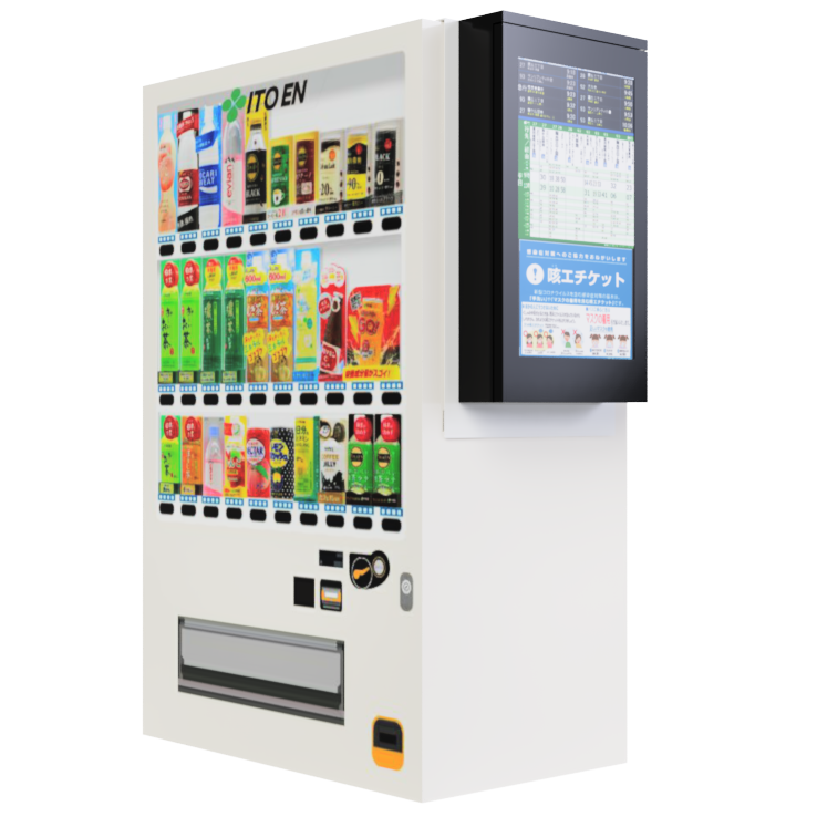 自動販売機一体型サイネージ イメージ画像