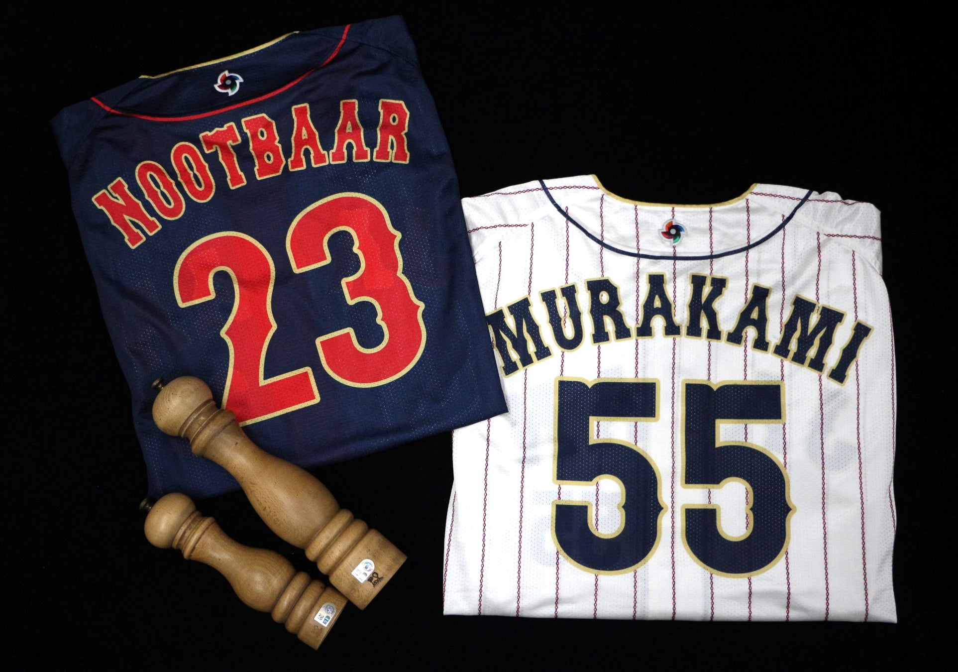 村上宗隆選手、ラーズ・ヌートバー選手着用ユニホーム、ペッパーミル