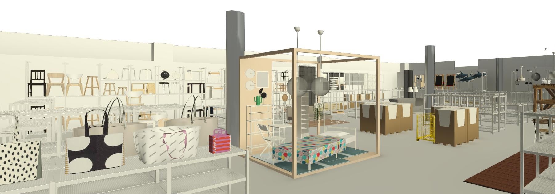 IKEAポップアップストアin心斎橋 内装イメージ