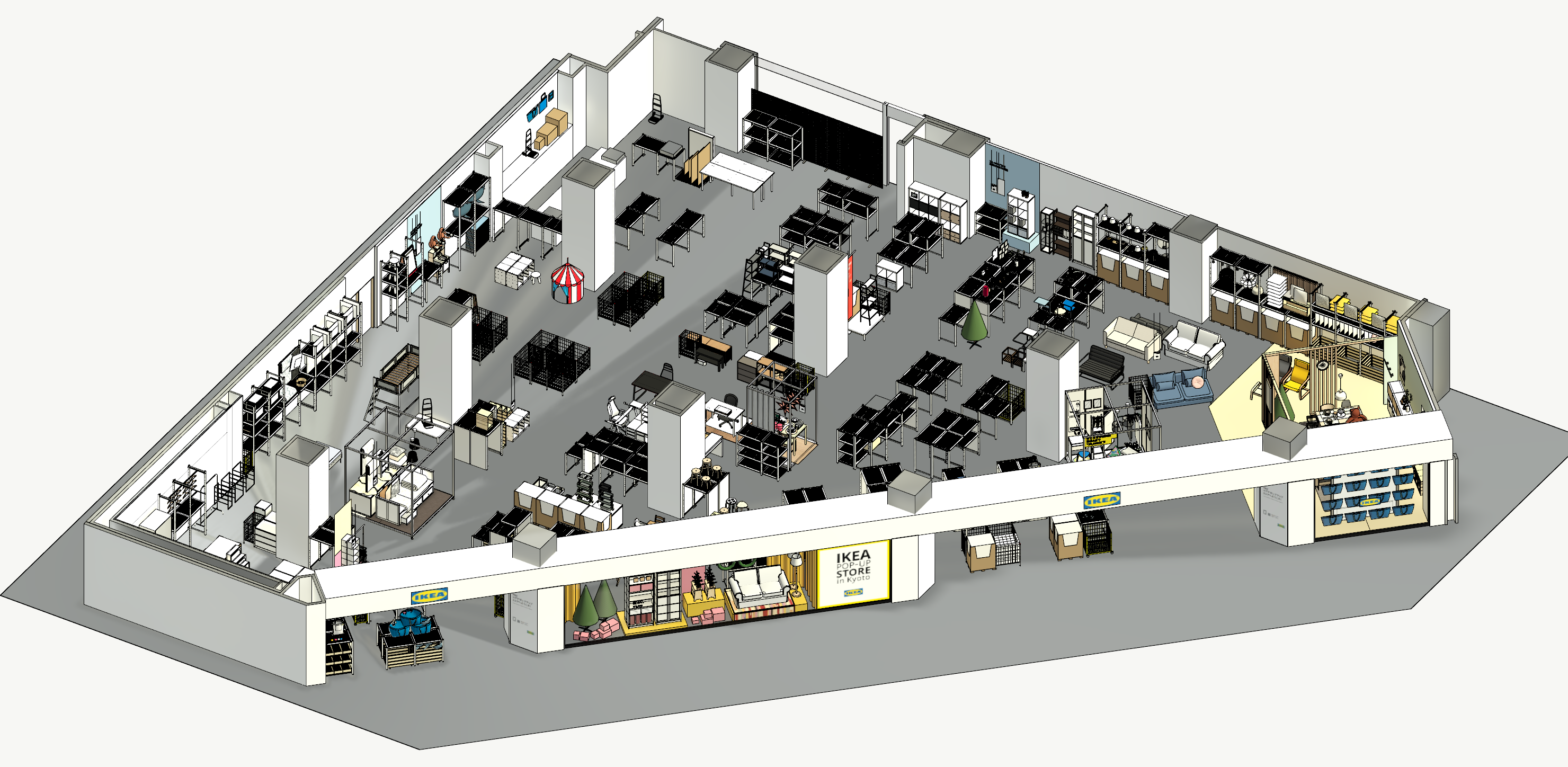 IKEAポップアップストア in 京都の俯瞰イメージ