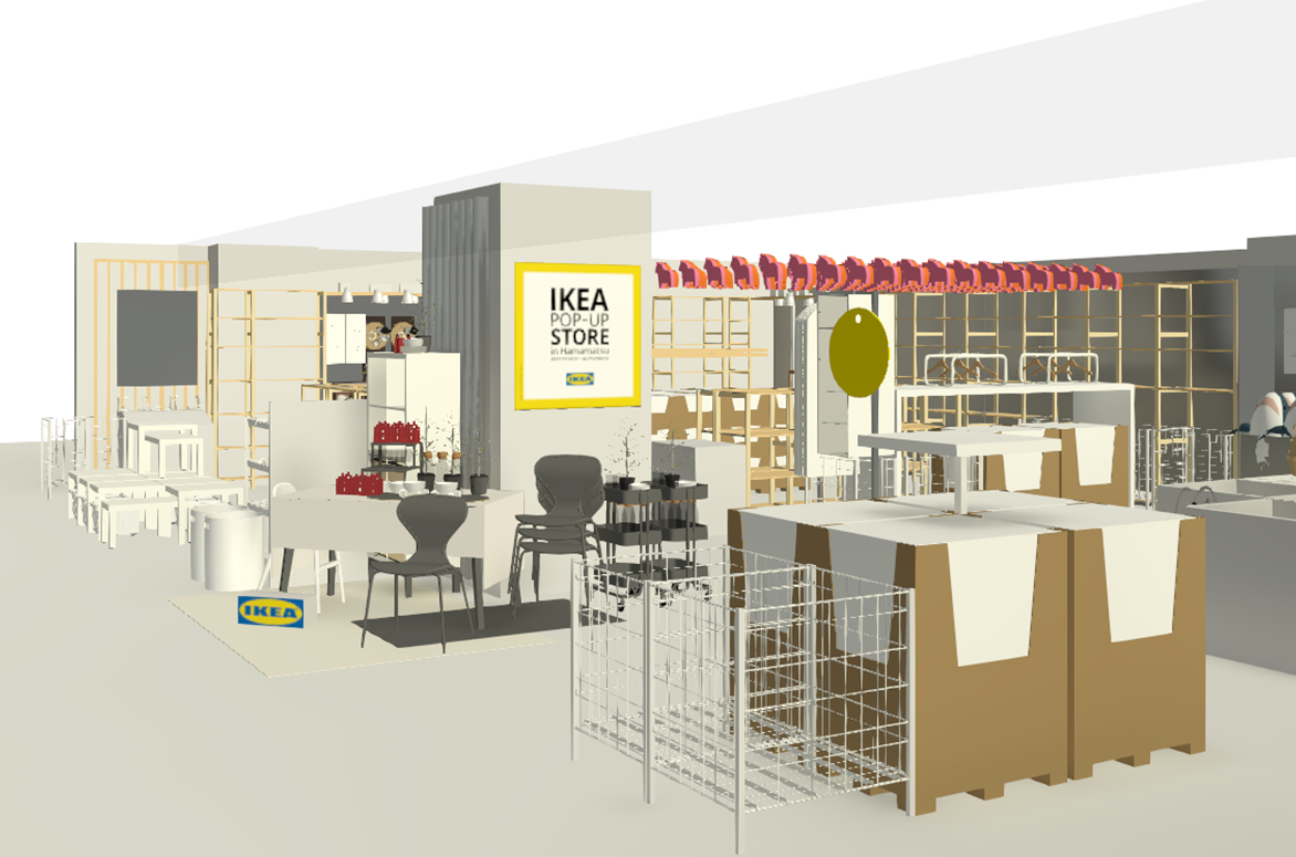 IKEAポップアップストア in 浜松の内装イメージ