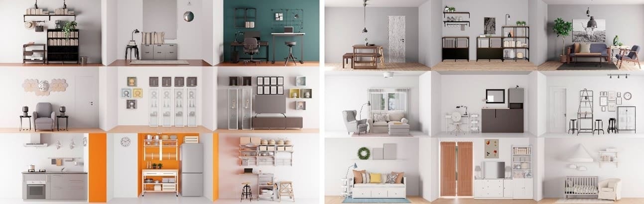 イケア・ジャパンデザインのルームセット イメージ