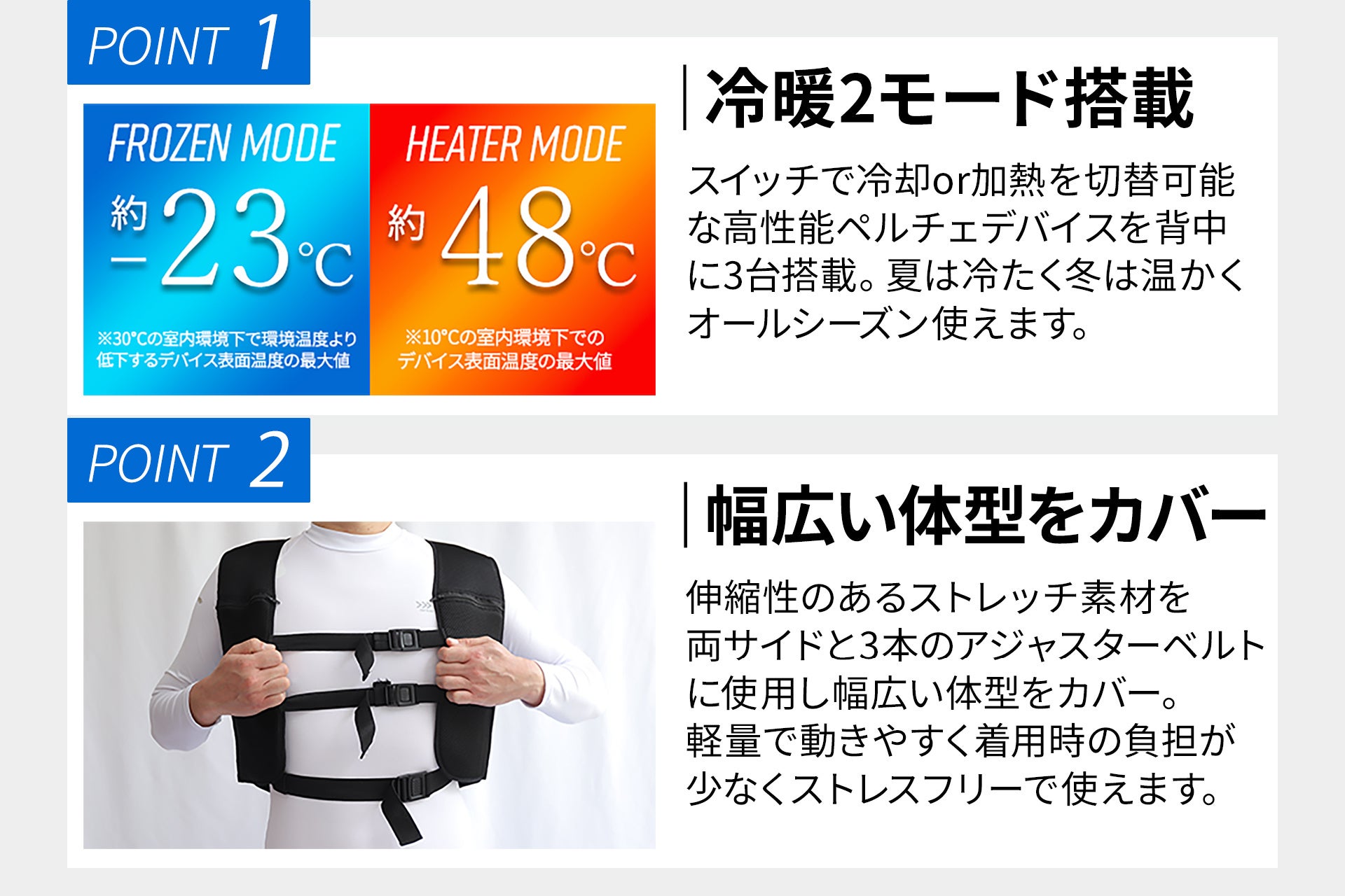 ICE x HEATER 冷却・加熱機能付き ICE x HEATER 冷却・加熱機能付き