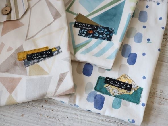 思い出の布をアクセントタグに