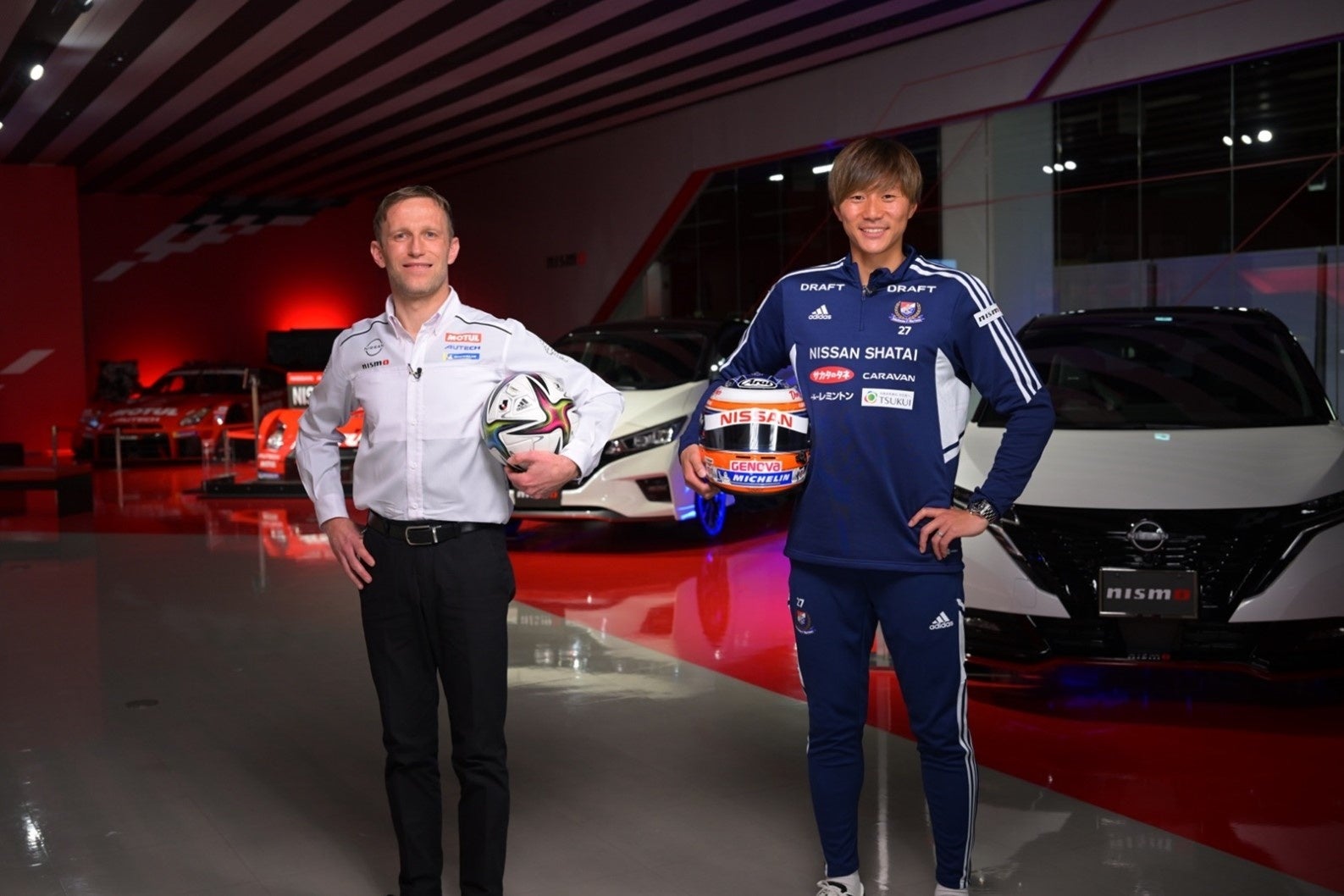 横浜F・マリノス 松原健選手とNISMOロニー・クインタレッリ選手が初