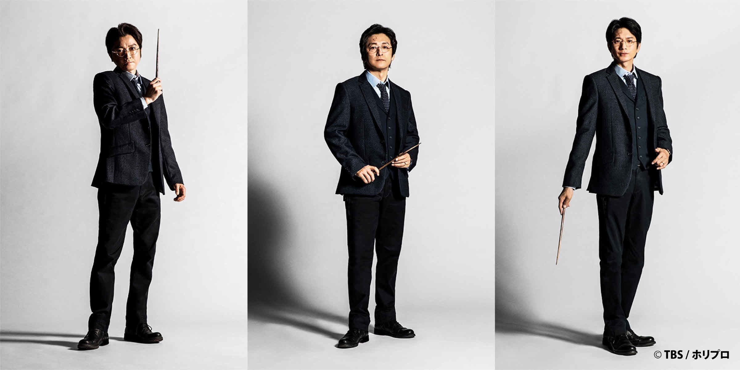 ハリー・ポッター役の藤原竜也、石丸幹二、向井理